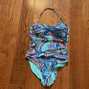 La Blanca colorful one piece swimsuit size 12